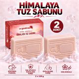 Organicsun Himalaya Tuz Sabunu 120 gr x 2 Adet Köpüren Formül - Zengin Doğal Mineralli Pembe Himalaya Kaya Tuzu Sabunu