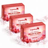 Organicsun Himalaya Tuz Sabunu 120 gr x 3 Adet Köpüren Formül - Zengin Doğal Mineralli Pembe Himalaya Kaya Tuzu Sabunu