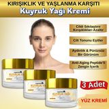Organicsun Kuyruk Yağı Kremi 3'Lü Set | Anti Aging Yüz Bakım Kremi 50 ml - Collagen İlaveli, Nemlendirici Etki
