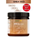 Organicsun Shea Yağı 250 ML | %100 Ham, Soğuk Pres Shea Butter Karite | Kuru Cilt, Saç, Dudak, Topuk Bakımı