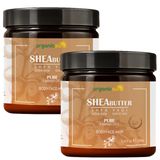 Organicsun Shea Yağı 250 ml x 2 Adet | %100 Ham, Soğuk Pres, Rafine Edilmemiş, Shea Butter Karite | Kuru Cilt, Saç, Dudak, Topuk Bakımı