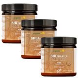 Organicsun Shea Yağı 250 ml x 3 Adet | %100 Ham, Soğuk Pres, Rafine Edilmemiş, Shea Butter Karite | Kuru Cilt, Saç, Dudak, Topuk Bakımı