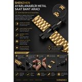 ORGANICYOU SHENZHEN Ayarlanabilir Metal Saat Bant Ayarlama Aracı – Siyah Metal Saat Kordonu Pim Çıkarma ve Bağlantı Ayırma Tamir Kiti | Hassas Pense Fonksiyonlu Dayanıklı Saat Tamir Aleti