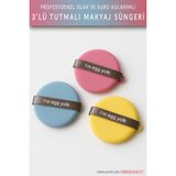 Organiflex Çok Amaçlı Premium 3'lü Tutmalı Makyaj Pudra Süngeri