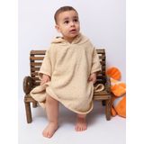 Organik %100 Pamuk Kapşonlu Plaj Çocuk Bebek Panço Bornoz Banyo Havlu Kapüşonlu 0 - 24 Ay
