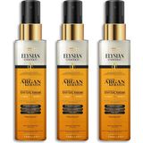 Organik Argan & Keratin Sıvı Saç Kremi 3'lü Set – Durulanmayan, Dökülme Karşıtı, Onar - Çok Renkli