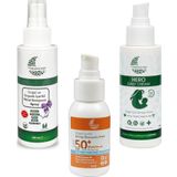 Organik Baby Organik Ve Doğal İçerik Vücut Koruyucu Sprey ,Güneş Kremi ve Çok Amaçlı Hero Anlık Yatıştırıcı 100ml