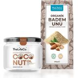 Organik Badem Unu 250 gr + Organik Soğuk Sıkım Hindistan Cevizi Yağı 250 ml - 0,01 g
