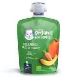 Organik Balkabaklı Muzlu Havuçlu Meyve Püresi 90 Gr (3 Adet)