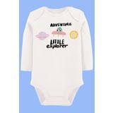 Organik Baskılı Pamuklu Unisex Bebek Body Uzunkole106 1799-LMNN