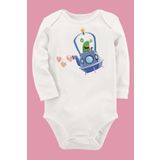 Organik Baskılı Pamuklu Unisex Bebek Body Uzunkole19 1833-LMNN
