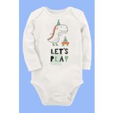 Organik Baskılı Pamuklu Unisex Bebek Body Uzunkole58 1779-LMNN