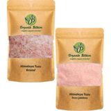 Organik Bitkim 1 kg Toz Himalaya Tuzu + 1 kg Kristal Himalaya Tuzu