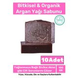 Organik Bitkisel %100 Doğal Güzel Kokulu El Yüz Saç Orijinal 10'lu Argan Yağı Sabunu
