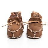 Organik Deri Bebek Patik (Kahve / 6-12 Ay)