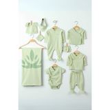 Organik Erkek Bebek Hastane Çıkışı - Yeşil Mint - Yeşil - Mint - 0 - 3 Ay