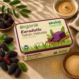 Organik Glutensiz Şekersiz Tahin Helvası Karadutlu 200 Gr. 8697666769031