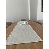 Organik Ham Keten Runner 40 x 150 cm - Bej - 40 x 150 cm