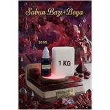 Organik Hekim 1 KG Opak Sabun Bazı + 30 ML Vişne Kırmızı Sabun Boyası | Canlı ve Enerjik Sabun Yapım Kiti