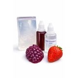 Organik Hekim 1 kg Şeffaf Sabun Bazı + 30 ml Kırmızı Sabun Boyası + 30 ml Çilek Esansı Sabun Yapım Seti