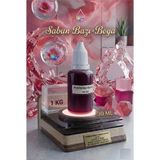 Organik Hekim 1 kg Şeffaf Sabun Bazı ile 30 ml Pembe Kırmızı Sabun Boyası Parlak Sabun