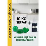 Organik Hekim 10 kg Şeffaf Sabun Bazı + 30 ml Yeşil Sabun Boyası Hobi Seti