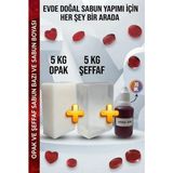 Organik Hekim 5 kg Opak + 5 kg Şeffaf Sabun Bazı ve Kırmızı Sabun Boyası Seti – Hobi ve El Yapımı Sabun Seti