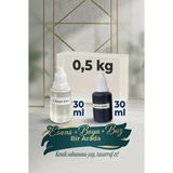 Organik Hekim C.green Esanslı Mavi Boyalı Şeffaf Sabun Bazı Seti 30ML Esans 30ML Boya 500GR Baz