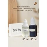 Organik Hekim C. Green Kokulu Esans 30 ml | Kahverengi Renk Sabun Boyası 30 ml | Şeffaf Sabun Bazı 500 gr