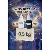 Organik Hekim Dream Muske Esanslı Mavi Boyalı Şeffaf Sabun Bazı Seti 30ML Esans 30ML Boya 500GR Baz