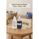 Organik Hekim Kendi Sabununu Yap! 10 kg Opak Sabun Bazı + Blue Soap Esansı +Mor Boya