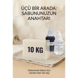 Organik Hekim Kendi Sabununu Yap! 10 kg Opak Sabun Bazı + Bluesoap Esansı +Vişne Kırmızısı Boya