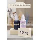 Organik Hekim Kendi Sabununu Yap! 10 kg Opak Sabun Bazı + Lavanta Esansı +Mavi Boya