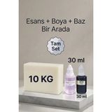 Organik Hekim Kendi Sabununu Yap! 10 kg Opak Sabun Bazı + Lavanta Esansı +Mor Boya