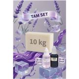 Organik Hekim Kendi Sabununu Yap! 10 kg Opak Sabun Bazı + Lavanta Esansı +Mor Boya