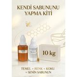 Organik Hekim Kendi Sabununu Yap! 10 kg Şeffaf Sabun Bazı + Bal Esansı +Sarı Boya