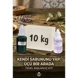 Organik Hekim Kendi Sabununu Yap! 10 kg Şeffaf Sabun Bazı + Lavanta Esansı +Yeşil Boya