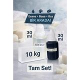Organik Hekim Kendi Sabununu Yap! 10 kg Şeffaf Sabun Bazı + Süt Esansı +Mavi Boya