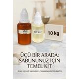 Organik Hekim Kendi Sabununu Yap! 10 kg Şeffaf Sabun Bazı + Süt Esansı +Sarı Boya