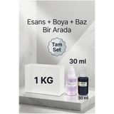 Organik Hekim Lavanta Esansı & Mor Boya & Sabun Bazı 1 KG Yapım Seti