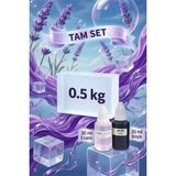 Organik Hekim Lavanta Kokulu Esans 30 ml | Mor Renk Sabun Boyası 30 ml | Şeffaf Sabun Bazı 500 gr