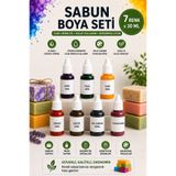 Organik Hekim Sabun Boyası Seti 7 Renk x 30 ml Su Bazlı Konsantre Sabun Yapımı İçin Canlı Renkler