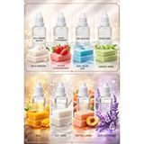 Organik Hekim Sabun ve Mum Yapım Için 30ML Konsantre Esans Çilek, Lavanta, Şeftali, Bal, Okyanus, Musk, Süt, Green