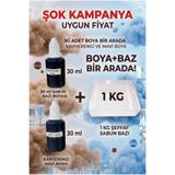 Organik Hekim Şeffaf Sabun Bazı 1 kg + 30 ml Kahverengi Sabun Boyası + 30 ml Mavi Sabun Boyası Seti