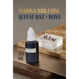 Organik Hekim Şeffaf Sabun Bazı 500 gr + Kahverengi Sabun Boyası 30 ml El Yapımı Sabun Seti Hobi Seti