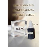 Organik Hekim Şeffaf Sabun Bazı 500 gr + Kahverengi Sabun Boyası 30 ml El Yapımı Sabun Yapım Seti Hobi Set