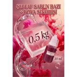 Organik Hekim Şeffaf Sabun Bazı 500 gr + Pembe Sabun Boyası 30 ml El Yapımı Sabun Yapım Seti Hobi Set