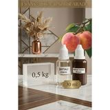 Organik Hekim Şeftali Esanslı Kahverengi Boyalı Şeffaf Sabun Bazı Seti 30ML Esans 30ML Boya 500GR Baz