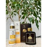 Organik Leke Önleyici SPF50+ Güneş Kremi ve Arganlı E Vitaminli Bronzlaştırıcı Güneş Yağı 2li Set