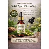Organik Life Tesbih Ağacı (Neem) Yağı 20 ml Biorganix Life – %100 Doğal Neem Yağı Cilt, Saç ve Bakım Için